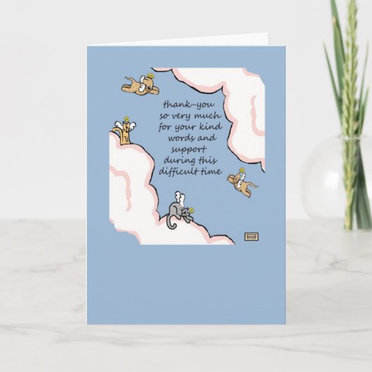 ペット損失は猫の後をつけます サンキューカード (正面)