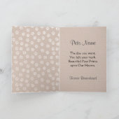 ペット損失犬または猫の記念物の発表 案内状 (内部)