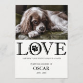 ペット損失記念ペット犬同情カード プログラム (正面)