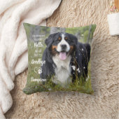 ペット損失遺跡詩2写真犬記念碑 クッション (ブランケット)