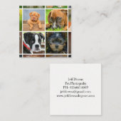 ペット撮カスタム影コラージュ スクエア名刺 (正面/裏面)