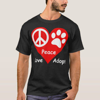 ペット救助犬猫を飼う平和愛  Tシャツ
