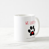 ペット昇進プロダクト-私達は私達の顧客を愛します コーヒーマグカップ (正面右)