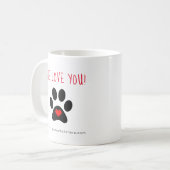 ペット昇進プロダクト-私達は私達の顧客を愛します コーヒーマグカップ (正面左)