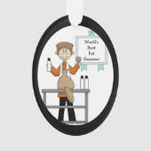 ペット最高のトリマーキティ猫アクリルオーナメント オーナメント (正面)