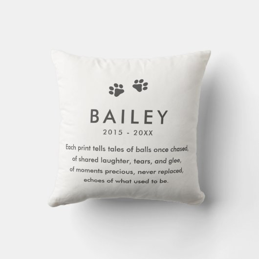 ペット最高のメモリドッグエバモダンー写真コラージュ クッション (裏面)