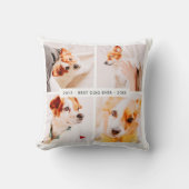 ペット最高のメモリドッグエバモダンー写真コラージュ クッション (正面)