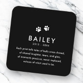 ペット最高のメモリドッグエバモダンー写真コラージュ スクエア名刺