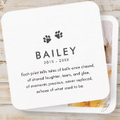 ペット最高のメモリドッグエバモダンー写真コラージュ スクエア名刺