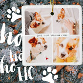 ペット最高のメモリドッグエバモダンー写真コラージュ セラミックオーナメント