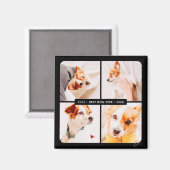 ペット最高のメモリドッグエバモダンー写真コラージュ マグネット (正面/裏面)