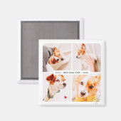 ペット最高のメモリドッグエバモダンー写真コラージュ マグネット (正面/裏面)