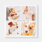 ペット最高のメモリドッグエバモダンー写真コラージュ マグネット (正面)