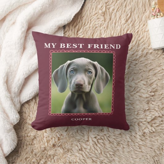 ペット最高の友の犬の写真 クッション (ブランケット)
