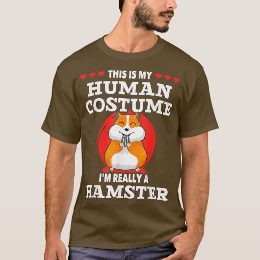 ペット母ペットパパ動物の親ハムスター Tシャツ (正面)