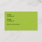 ペット気にの緊急時の情報 コーリングカード (裏面)