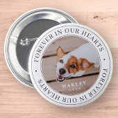 ペット永遠に私たちのハートモダン写真 缶バッジ