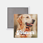 ペット永遠に私たちのハートヴィンテージ写真 マグネット (正面/裏面)
