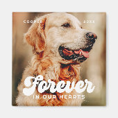 ペット永遠に私たちのハートヴィンテージ写真 マグネット (正面)