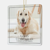 ペット永遠に私たちのハート写真記念 セラミックオーナメント (左)