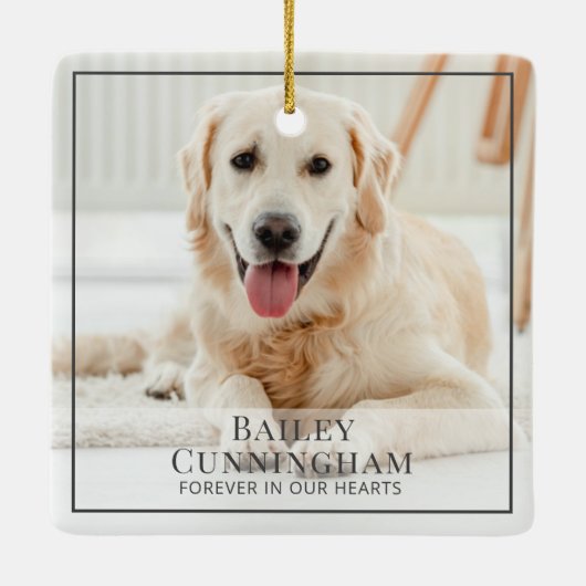 ペット永遠に私たちのハート写真記念 セラミックオーナメント (裏面)
