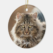 ペット永遠に私たちのハート猫写真 セラミックオーナメント (左)