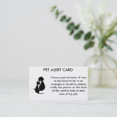 ペット注意深いカード 名刺 (スタンド正面)
