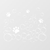 ペット洗い泡の白い色の輪郭 ウィンドウサイン (シート)