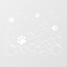 ペット洗い泡の白い色の輪郭