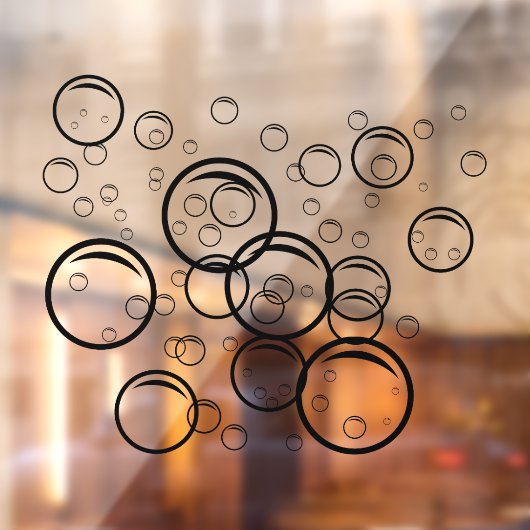 ペット洗浄泡の黒い色の輪郭 ウィンドウサイン (シート2)