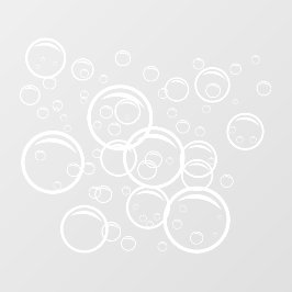 ペット洗浄泡白い色の輪郭 ウィンドウサイン