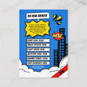 ペット漫画トレーディングカーおもしろいドカスタムの鳥ギフト コーリングカード (裏面)