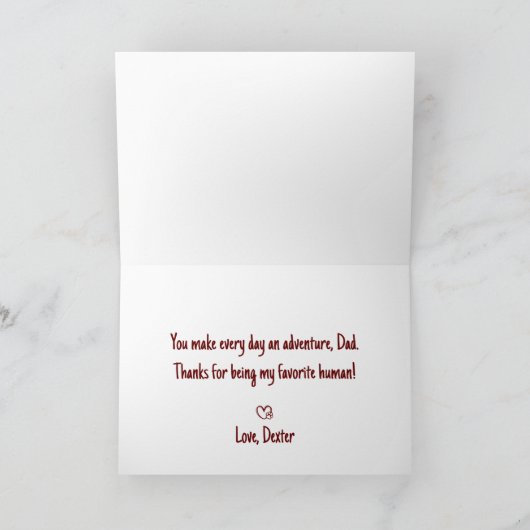 ペット父の折り畳みホリデーカードからハッピーホテル シーズンカード (内部)