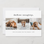 ペット犬いけなの写真のおもしろいクリスマスを定義 シーズンカード (正面)