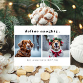 ペット犬いけなの写真のおもしろいクリスマスを定義 シーズンカード