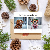 ペット犬いけなの写真のおもしろいクリスマスを定義 シーズンカード