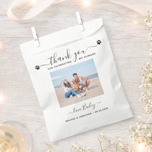 ペット犬のおごり結婚犬 フェイバーバッグ (クリップ留めされた状態)