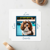 ペット犬のカスタマイズ可能な写真悔やみや弔慰 ノートカード (正面/裏面インサイチュ)