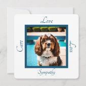 ペット犬のカスタマイズ可能な写真悔やみや弔慰 ノートカード (正面)