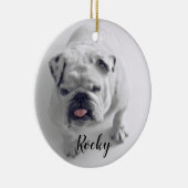 ペット犬のクリスマスに写真を追加 セラミックオーナメント (右)