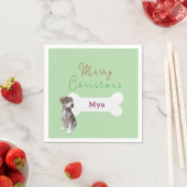 ペット犬のクリスマス スタンダードカクテルナプキン (インサイチュ)