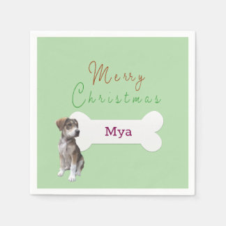 ペット犬のクリスマス スタンダードカクテルナプキン