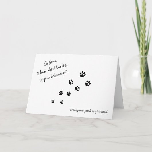 ペット犬の共感カードと前刷りと引用文 カード (正面)