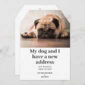 ペット犬の写真の新しいアドレス引っ越しました発表 (正面/裏面)
