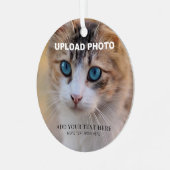 ペット犬の写真を両面サークルにアップロード メタルオーナメント (正面左)