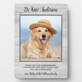 ペット犬の写真パーソナライズされた獣医ありがとう フォトプラーク (正面)