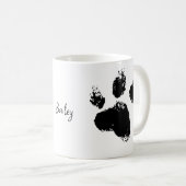 ペット犬の前足と名前をカスタムする コーヒーマグカップ (正面右)