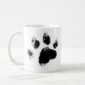 ペット犬の前足と名前をカスタムする コーヒーマグカップ (左)