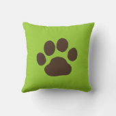 ペット犬の前足のプリント |クール犬好き クッション (裏面)