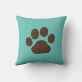 ペット犬の前足のプリント |クール犬好き クッション (裏面)